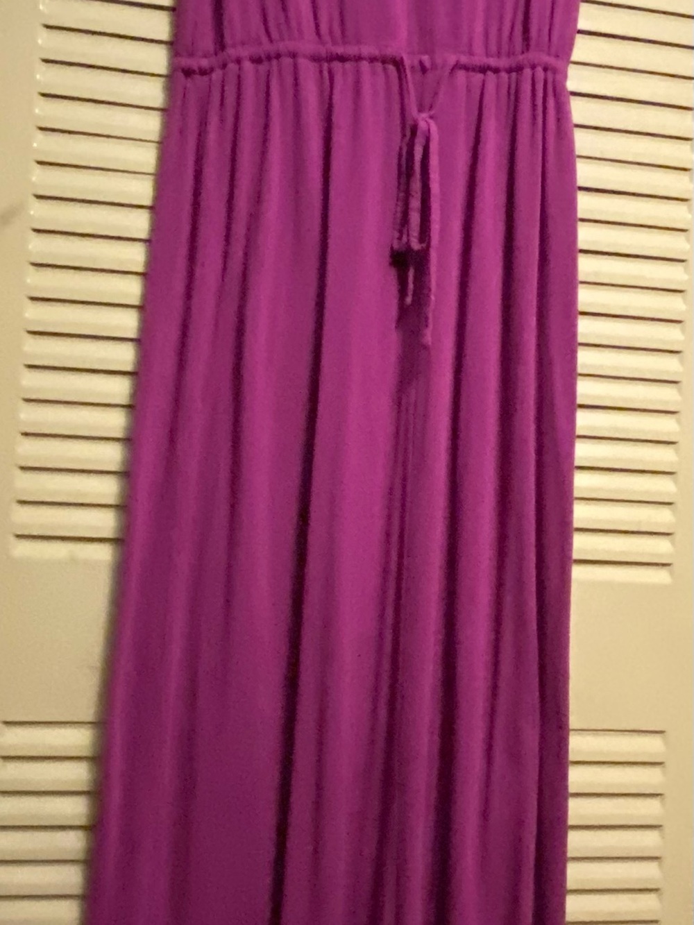 Women's Magenta Drawstring Maxi dress